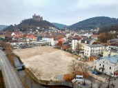 Blick auf das Kaufplatzareal nach dem Abriss (© Stadt Kulmbach)