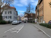 Konstanz: Blick vom Grenzübergang in die Kreuzlinger Straße