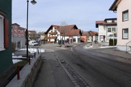 Scheidegg: Bestandsfoto der Querungsmöglichkeit für Fußgänger im Bereich Alte Salzstraße