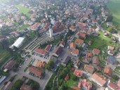 Scheidegg: Luftbild des Ortskerns