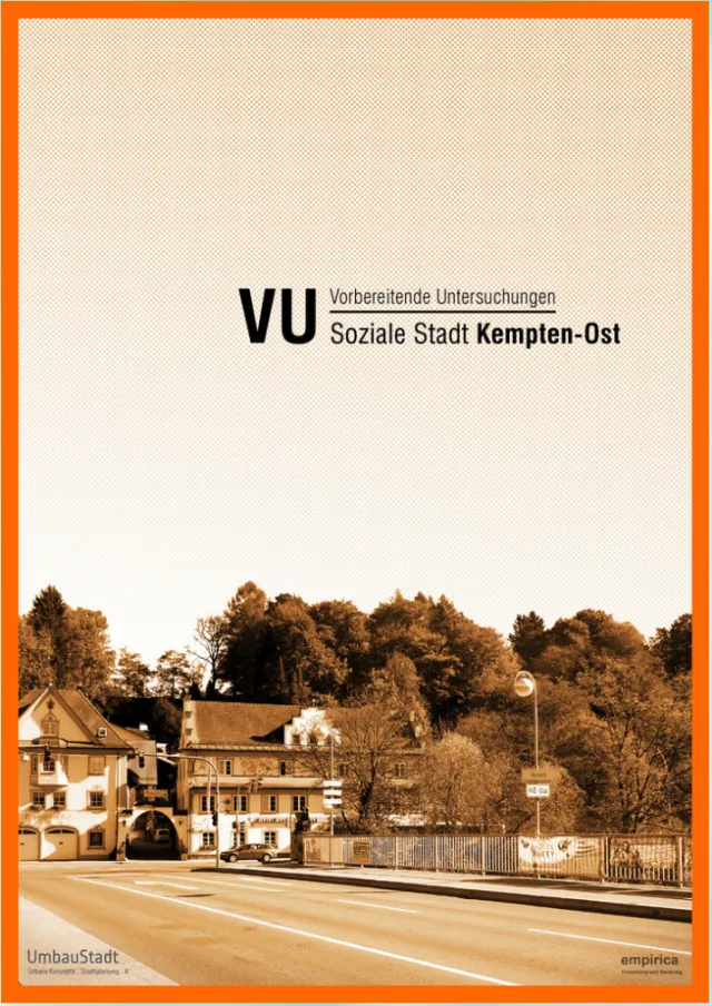 Kempten, Cover zur Vorbereitenden Untersuchung ›Kempten Ost‹ 2019, im Rahmen des Programms ›Soziale Stadt