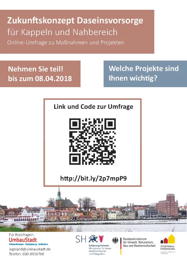 Informationsblatt zur Online-Haushaltsumfrage im Rahmen des Zukunftskonzeptes Daseinsvorsorge Kappeln