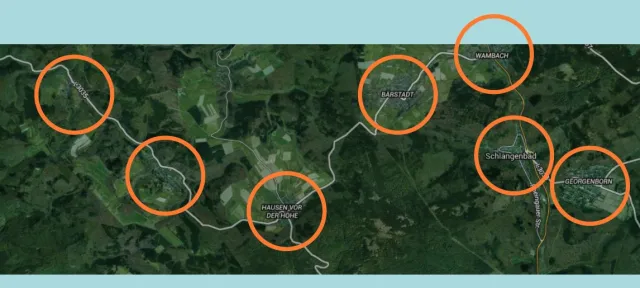 Lage der Gemeinde Schlangenbad