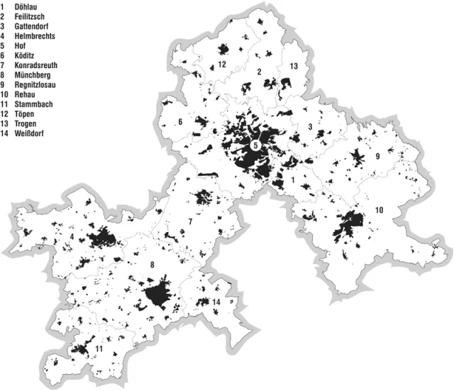 Hof: Übersicht Kooperationsraum <abbr>IRE</abbr>
