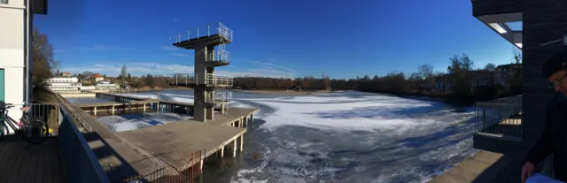 Ein seltenes Bild: der Große Woog ohne Wasser