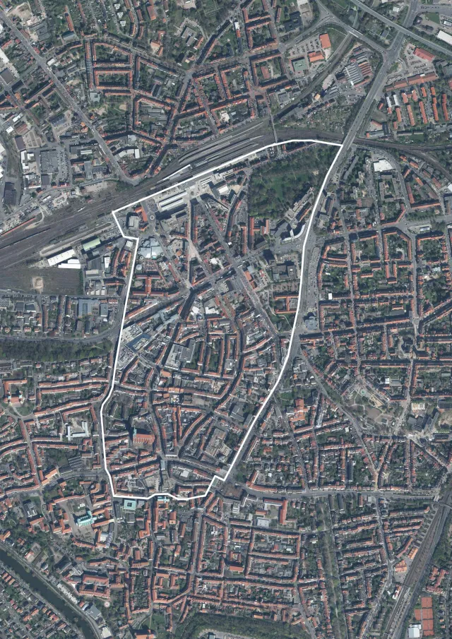 Luftbild des Untersuchungsraumes