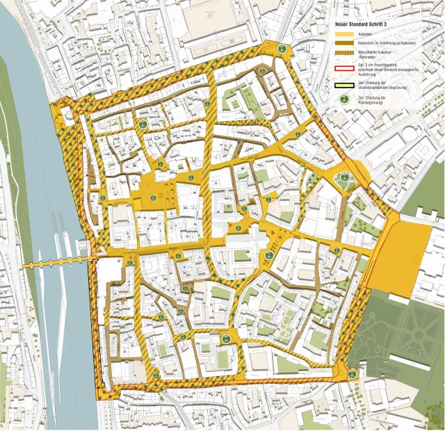 Stadtbodenkonzept Bischofshut_Kalkstein als prägendes Material