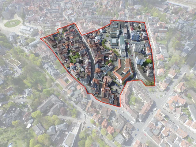Coburg: Abgrenzungsbereich der <abbr>VU</abbr> »nördliche Innenstadt / Steinwegvorstadt«