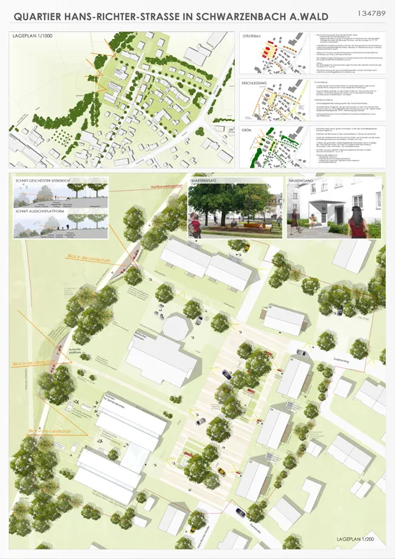 Schwarzenbach: 1. Preis (<abbr>RSP</abbr> Architekten und Stadtplaner mit C. Kroczek) Plakat